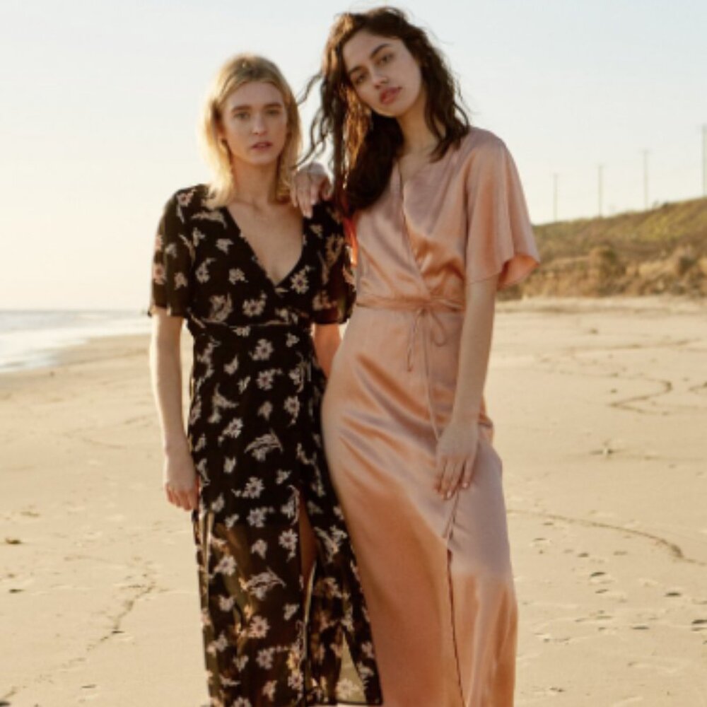 Whimsy and Row Lola Wrap Dress Floral XS (discontinued)